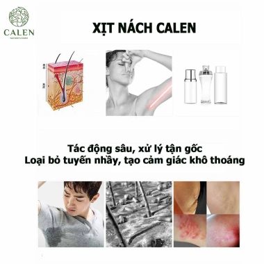Xịt khử hôi nách Calen Nature Farm - Chống đen nách, đốt tuyến nhầy, nách khô thoáng thơm, 120.000₫