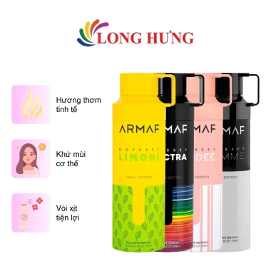 Xịt khử mùi Armaf Odyssey 200ml - Hương thơm nam tính, giảm giá 20% chỉ 189.000đ