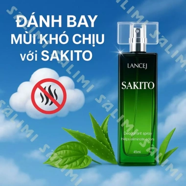 Xịt Khử Mùi SAKITO 45ml Chính Hãng - Giảm Tiết Mồ Hôi, Da Sáng Mịn, Giá 50.000₫ 6