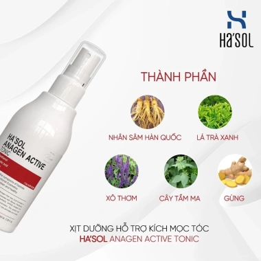 Xịt Kích Mọc Tóc Hasol Anagen Active 100ml Dưỡng Da Đầu, Nuôi Dưỡng Nang Tóc Chắc Tóc Rụng Mỏng Yếu, Giảm Giá 312k 4