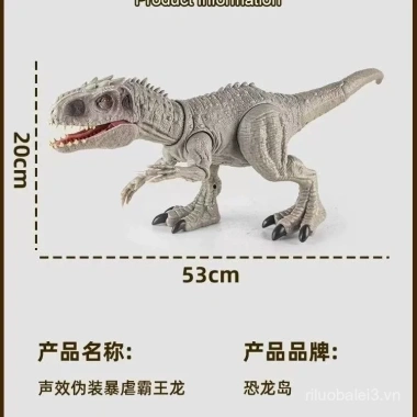Xịt Mô Phỏng Tyrannosaurus Boy Jurassic – Đèn Âm Thanh, Điều Khiển Từ Xa, Đồ Chơi Khủng Long