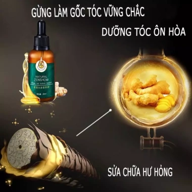 Xịt Mọc Tóc Gừng 7 Ngày 30ml - Dưỡng tinh dầu, phục hồi hư tổn, giảm gãy rụng, kích thích tóc nhanh