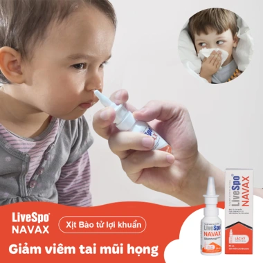 Xịt mũi & họng Livespo Navax Đỏ giảm nghẹt, viêm mũi, chứa bào tử lợi khuẩn - Giá chỉ 159.000₫ 6
