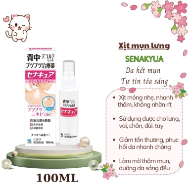 Xịt mụn lưng Senakyua Kobayashi 100ml Nhật Bản - Giảm mụn, da sáng mịn, chỉ 175k 3