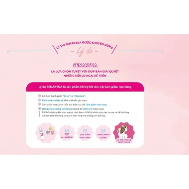 Xịt mụn lưng Senakyua Kobayashi 100ml Nhật Bản - Giảm mụn, da sáng mịn, chỉ 175k 6