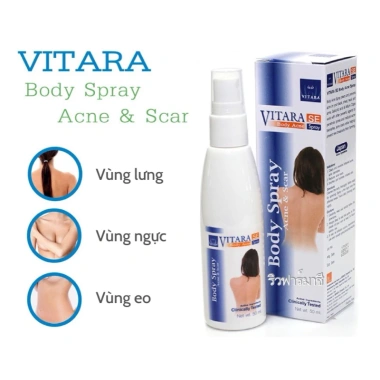 Xịt Mụn Lưng Thái Lan Vitara SE Gel Giảm Mụn Xóa Thâm Dưỡng Da Hiệu Quả Nhanh