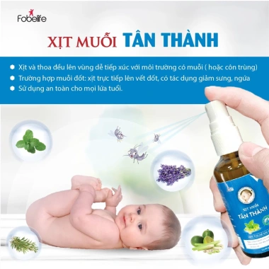 Xịt Muỗi Tinh Dầu FOBE 50ml - Xua Đuổi Muỗi, Côn Trùng, Bé Ngủ Ngon, 52.250 VND 4