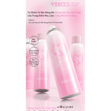 Xịt nâng tone VEECCI 100ml XINH XINH Dưỡng da sáng mịn, giảm thâm, giá chỉ 119.000₫