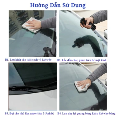 Xịt Nano Chống Bám Dính Nước Mưa Kính Ô Tô 300ml – Tặng Khăn Lau – 55.000đ 2