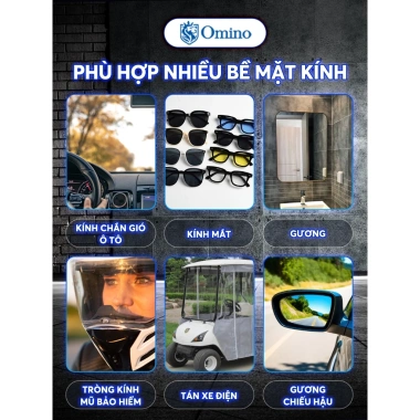 Xịt Nano OMINO M97 chống bám nước gương chiếu hậu ô tô, hiệu ứng lá sen thoát nước nhanh, 199k 7