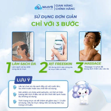 Xịt ngừa mụn cơ thể Freeskin Acne Novocare 80ml - Giảm mụn, dưỡng da, 175k 5