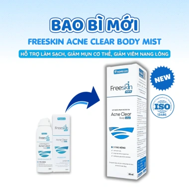 Xịt ngừa mụn cơ thể Freeskin Acne Novocare 80ml - Giảm mụn, dưỡng da, 175k 8