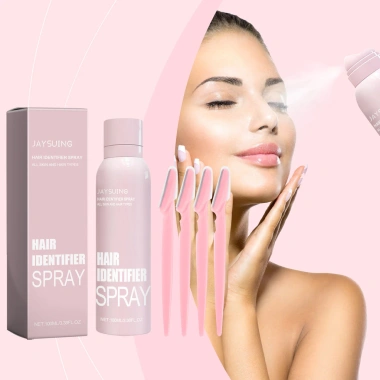 Xịt Nhận Dạng Tóc Mặt 100ml - Làm Mềm, Tẩy Tóc Nhẹ, 4 Dao Cạo Lông Mày, Hiệu Quả 10