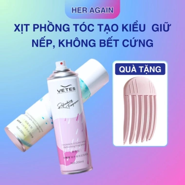 Xịt phồng tóc VTES 200ml - Giữ nếp lâu, không cứng, tạo kiểu bền, giá 69k