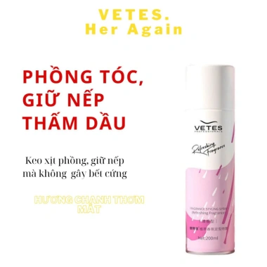 Xịt phồng tóc VTES 200ml - Giữ nếp lâu, không cứng, tạo kiểu bền, giá 69k