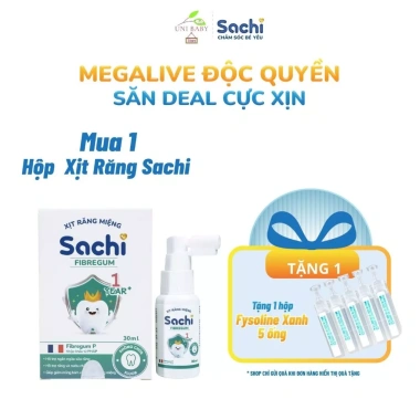 Xịt răng miệng Sachi Fibregum cho bé từ 1 tuổi – Ngăn ngừa sâu răng, nướu chắc khỏe, giảm giá 169.000 VND
