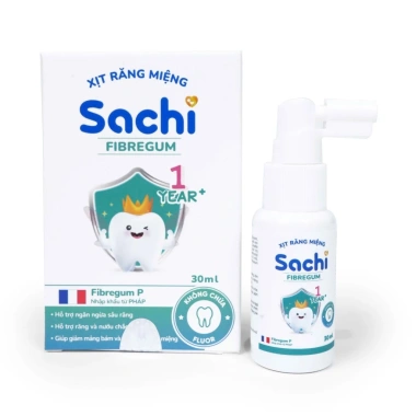 Xịt răng miệng Sachi Fibregum cho bé từ 1 tuổi – Ngăn ngừa sâu răng, nướu chắc khỏe, giảm giá 169.000 VND