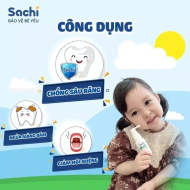 Xịt răng miệng Sachi Fibregum cho bé từ 1 tuổi – Ngăn ngừa sâu răng, nướu chắc khỏe, giảm giá 169.000 VND