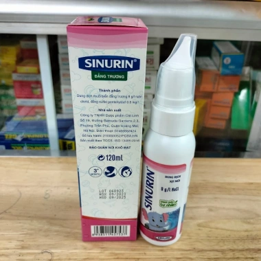 Xịt rửa mũi muối biển Sinurin - Dược Cát Linh cho bé 3 tháng, chỉ 38.500đ 4
