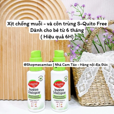 Xịt S-quito free chống muỗi, bôi vết muỗi đốt an toàn cho bé và gia đình - 155.000đ