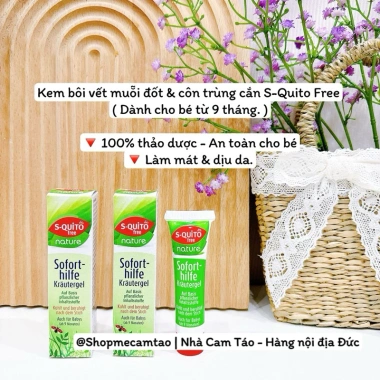 Xịt S-quito free chống muỗi, bôi vết muỗi đốt an toàn cho bé và gia đình - 155.000đ