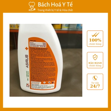 Xịt sát khuẩn nhanh Asirub 750ml Dung dịch rửa tay khô, diệt vi khuẩn, giá 92.950 VND 4