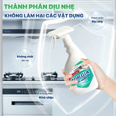 Xịt tẩy đa năng Topgia Siêu Sạch - Giảm 20% chỉ 69.999đ, tẩy bám dính, an toàn