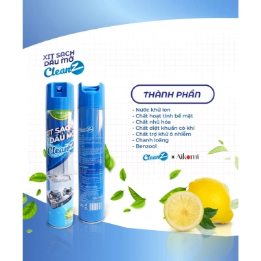 Xịt tẩy dầu mỡ CleanZ 450ml – Đánh bay vết bẩn cứng đầu trên tường bếp, lưới máy hút mùi, giá 86.900₫ 3