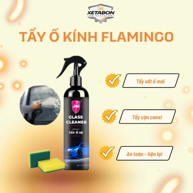 Xịt tẩy ố kính xe ô tô Flamingo - Tẩy cặn canxi, phủ nano chống bám nước, làm bóng nhanh, giá ưu đãi 103.950đ