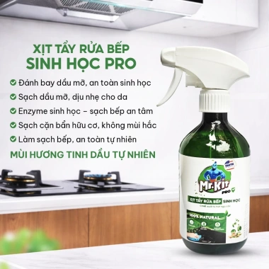 Xịt tẩy rửa bếp Mr.Kit - Giải pháp làm sạch dầu mỡ, vết bẩn lâu ngày, chỉ 47.000₫