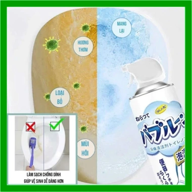 Xịt tẩy rửa bồn cầu bọt tuyết Nano Nhật Bản 500ml GREEN HOME CARE - Sạch nhanh, 99.000đ 5