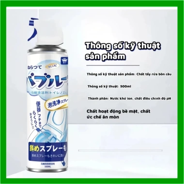 Xịt tẩy rửa bồn cầu bọt tuyết Nano Nhật Bản 500ml GREEN HOME CARE - Sạch nhanh, 99.000đ 6