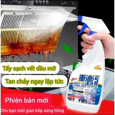 Xịt tẩy rửa đa năng 500ml - Đánh tan dầu mỡ, sạch máy hút mùi bếp ga, 40.000đ