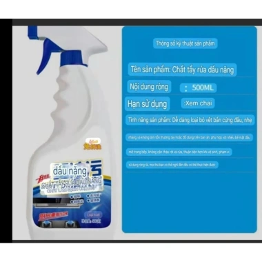 Xịt tẩy rửa đa năng 500ml - Đánh tan dầu mỡ, sạch máy hút mùi bếp ga, 40.000đ