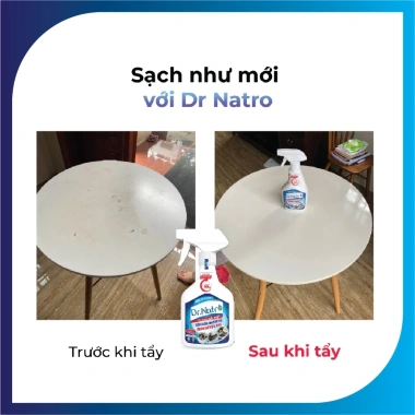 Xịt Tẩy Rửa Đa Năng Dr Natro 500ml – Tẩy sạch vết bẩn cứng đầu, tặng 3 viên CleanZ, chỉ 65.000đ