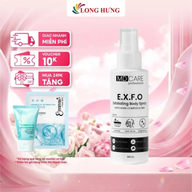 Xịt tẩy tế bào chết toàn thân MD CARE 100ml - Da mềm mịn, giảm mụn, giá ưu đãi 299.000 VND