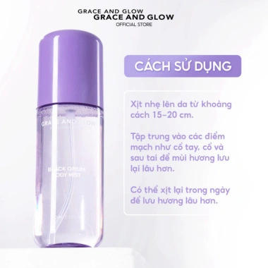 Xịt thơm Body Mist Black Opium Grace and Glow 100ml lưu hương mát giá 107.000 VND 2 Xịt thơm Body Mist Black Opium Grace and Glow 100ml lưu hương mát giá 107.000 VND 2