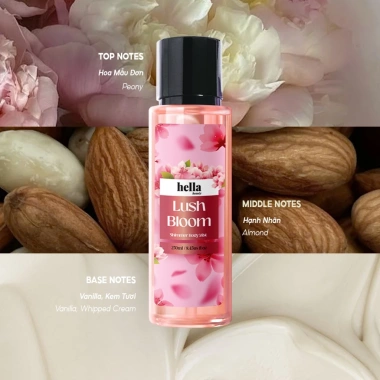 Xịt thơm body mist Hella Beauty 250ml hương nước hoa lưu hương lâu, an toàn cho da nhạy cảm, giảm giá 174k 5 Xịt thơm body mist Hella Beauty 250ml hương nước hoa lưu hương lâu, an toàn cho da nhạy cảm, giảm giá 174k 5