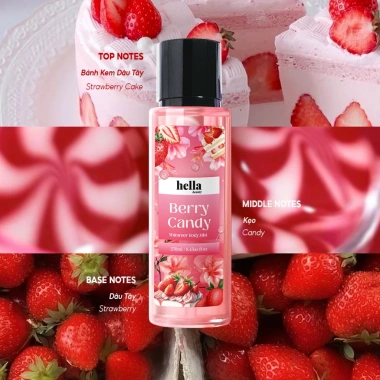 Xịt thơm body mist Hella Beauty 250ml hương nước hoa lưu hương lâu, an toàn cho da nhạy cảm, giảm giá 174k