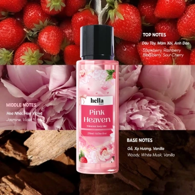 Xịt thơm body mist Hella Beauty 250ml Lưu hương lâu, an toàn da nhạy cảm, 189k
