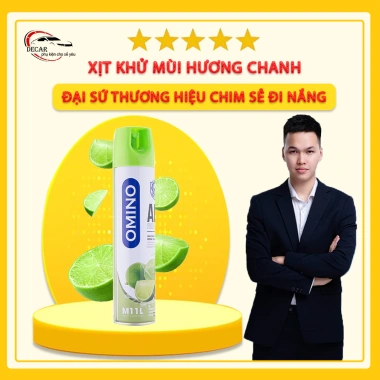 Xịt Thơm Khử Mùi Ô Tô OMINO 330ml Hương Chanh - Chống Say Xe, Chính Hãng, Giá 101.000₫