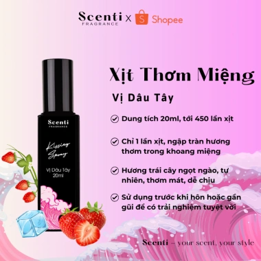 Xịt Thơm Miệng Kissing Spray Scenti 20ml Hương Trái Cây & Bạc Hà Tự Nhiên – Giảm giá, không cồn, hương thơm lâu dài, đặc biệt tăng tự tin, chỉ 33.000đ
