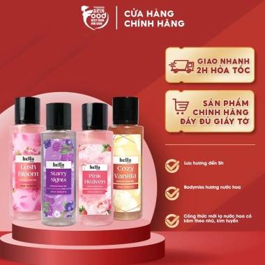 Xịt Thơm Nhũ Hương Trái Cây Hella Beauty Shimmer Body Mist 250ml Giá chỉ 188.000đ