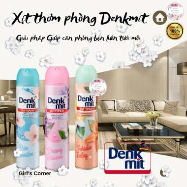 Xịt thơm phòng Denkmit hương hoa 300ml nhập khẩu Đức giá ưu đãi 115.000₫ giảm từ 141.450₫