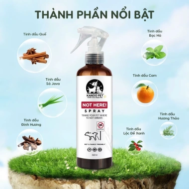 Xịt thơm tinh dầu đuổi chó mèo 260ml - Ngăn cắn phá, phóng uế sai chỗ, khử mùi hiệu quả - Giảm giá 18% 3