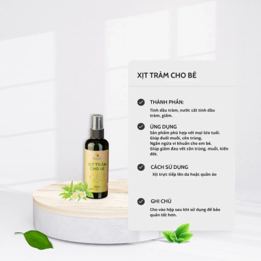 Xịt tinh dầu tràm Hoa Nén 100ml - Đuổi muỗi, giảm hăm tã, rôm sảy, mẩn ngứa, 89.000đ 2