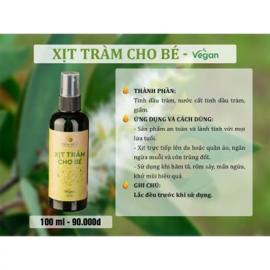 Xịt tinh dầu tràm Hoa Nén 100ml - Đuổi muỗi, giảm hăm tã, rôm sảy, mẩn ngứa, 89.000đ 7