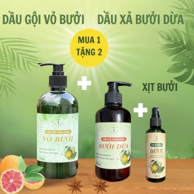 Xịt tóc Thảo Dược Vỏ Bưởi 100ml - Tinh Dầu Bưởi giúp mọc tóc, dày tóc, 79.000đ