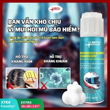 Xịt Vệ Sinh Nón Bảo Hiểm LIBITU 500ml - Diệt Khuẩn, Khử Mùi, Dưỡng Da Lót, Áp Lực Mạnh, Làm Sạch Sâu Giá 79.000 VND 2