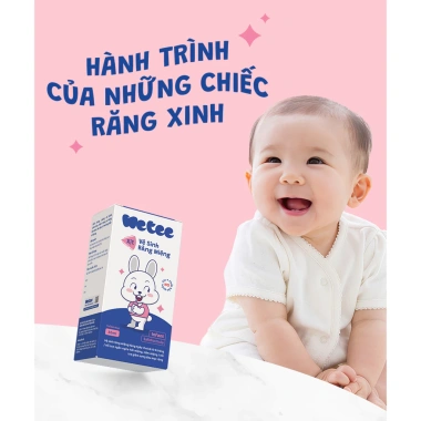 Xịt vệ sinh răng miệng Wetee cho bé 6 tháng, không Fluor, vị ngọt xylitol, nuốt được - Giá 169.000đ